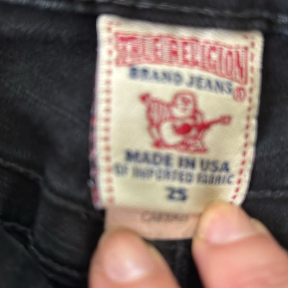 True Religion Women's Skinny Jeans - Black (Size 25) - Picture 7 of 8